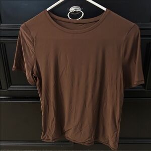 Smoothez by Aerie Brown Women's Top